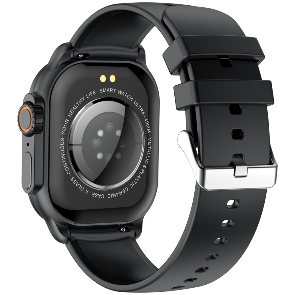 Reloj inteligente híbrido de moda para hombres y mujeres con rastreador de actividad VS36 PRO, color negro