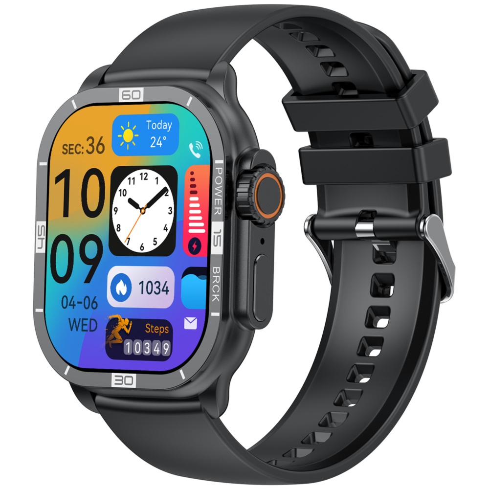 Reloj inteligente híbrido de moda para hombres y mujeres con rastreador de actividad VS36 PRO, color negro