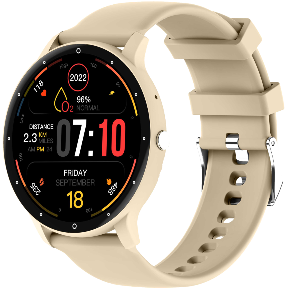 Mode Hybrid Smart Watch Mænd Kvinder Activity Tracker-Beige
