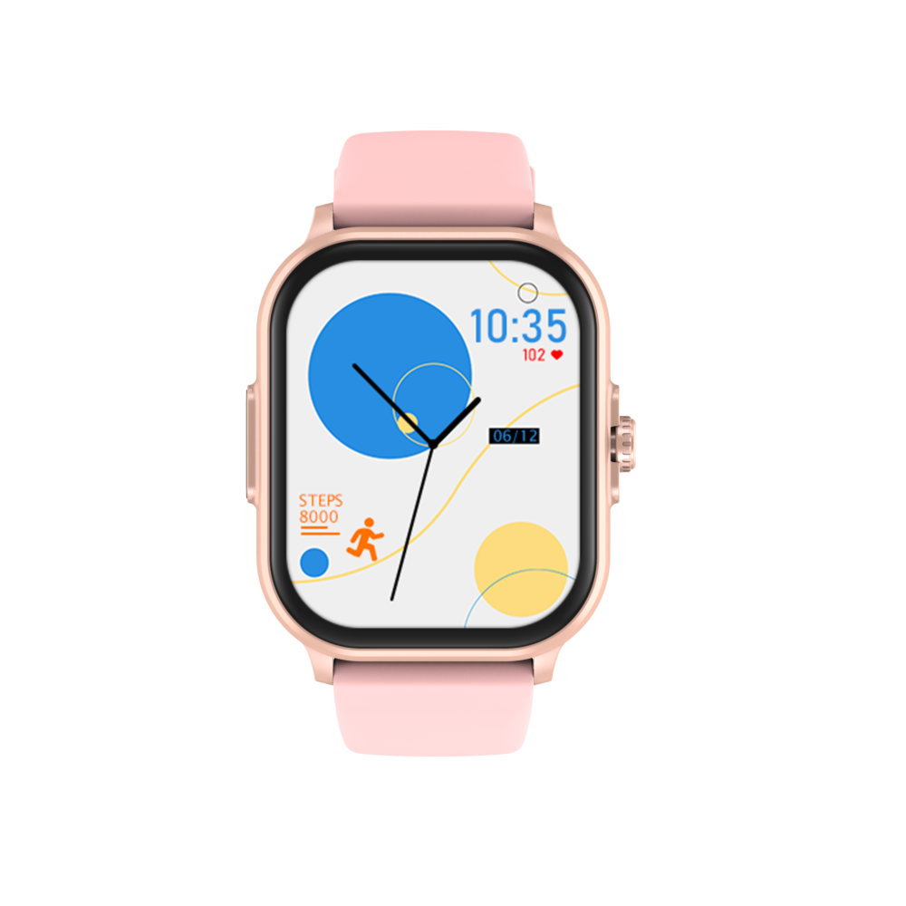 Smart Watch Android Health ECG PPG Wrist Monitoring VE12-Pink