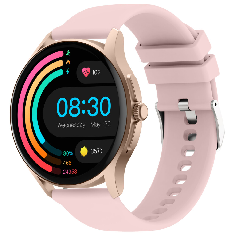 Smart Watch Android Health ECG PPG Wrist Monitoring VE15-Rosa