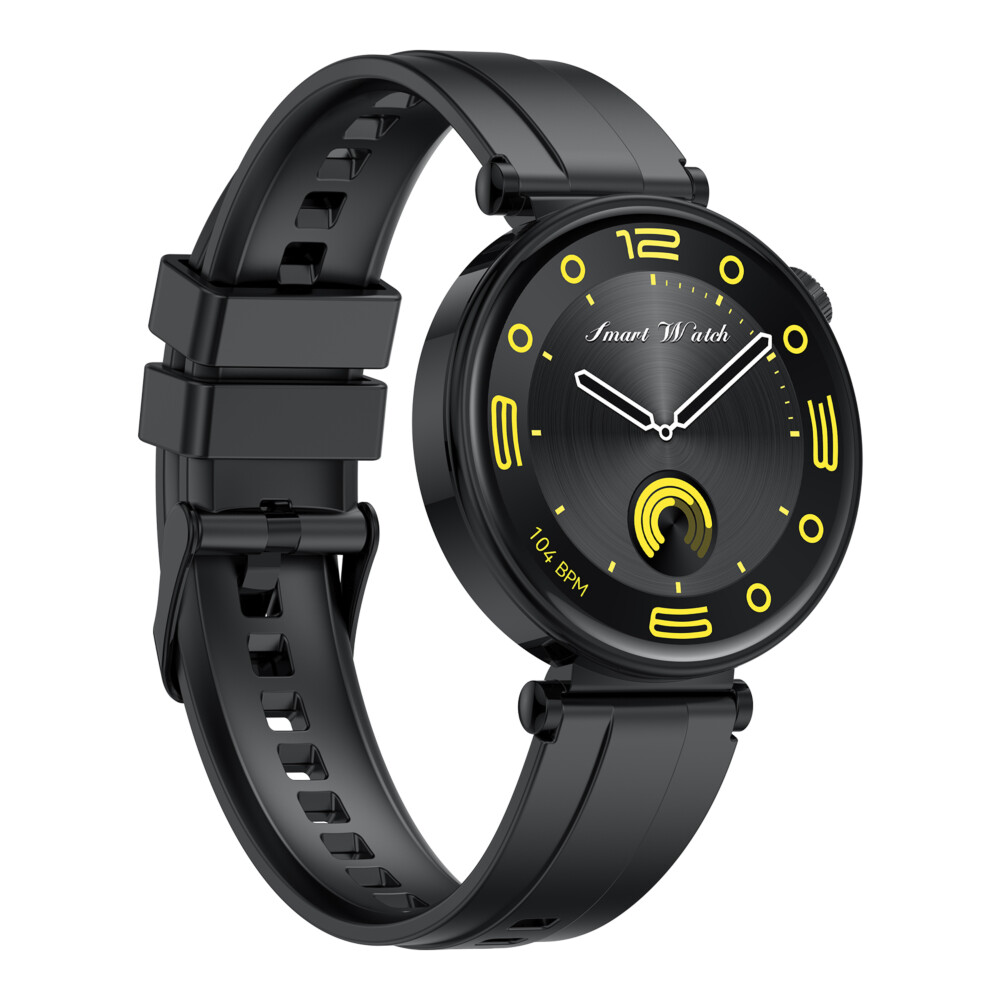 Reloj inteligente híbrido de moda para hombres y mujeres con rastreador de actividad VL41, color negro y silicona