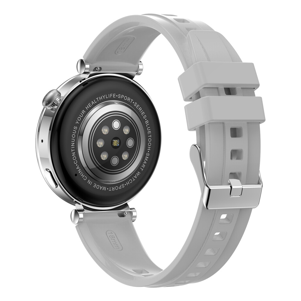 Mode Hybride Smartwatch Mannen Vrouwen Activiteit Tracker VL41-Zilver-Silicon