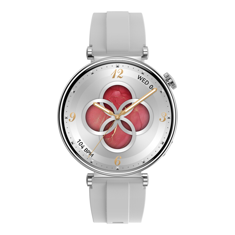 Mode Hybride Smartwatch Mannen Vrouwen Activiteit Tracker VL41-Zilver-Silicon