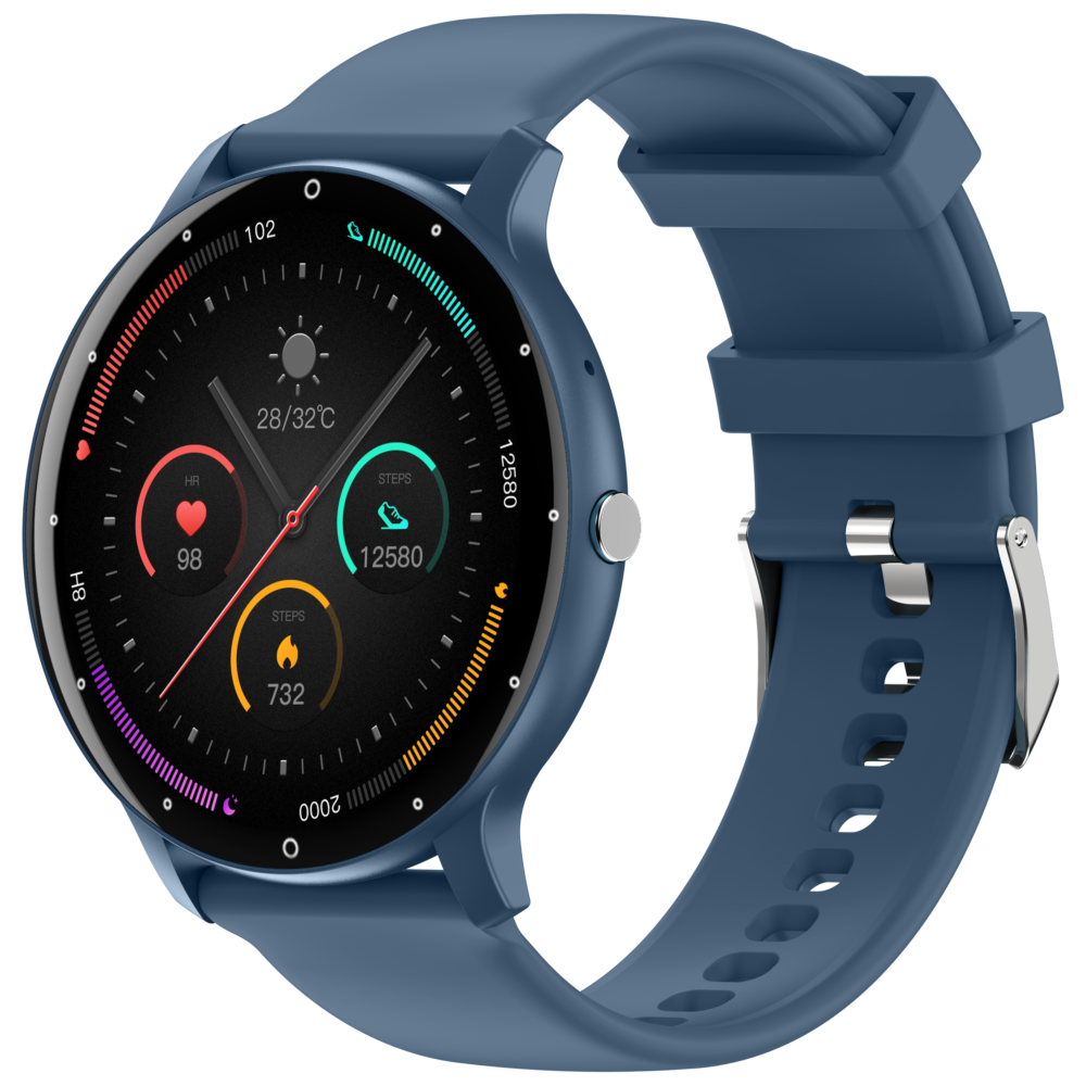 Fashion Hybrid Smart Watch Men Women Activity Tracker-Blue