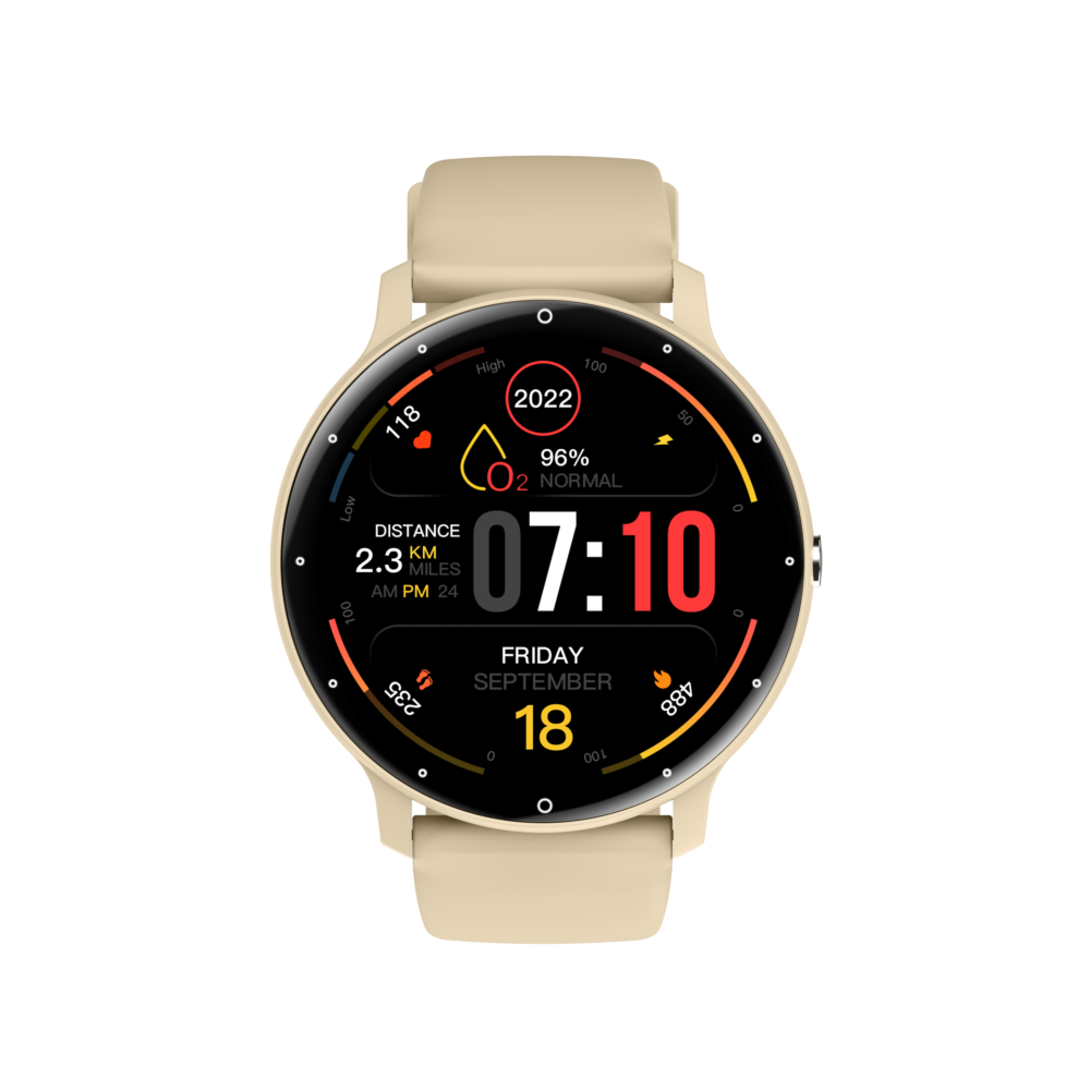Mode Hybrid Smart Watch Mænd Kvinder Activity Tracker-Beige